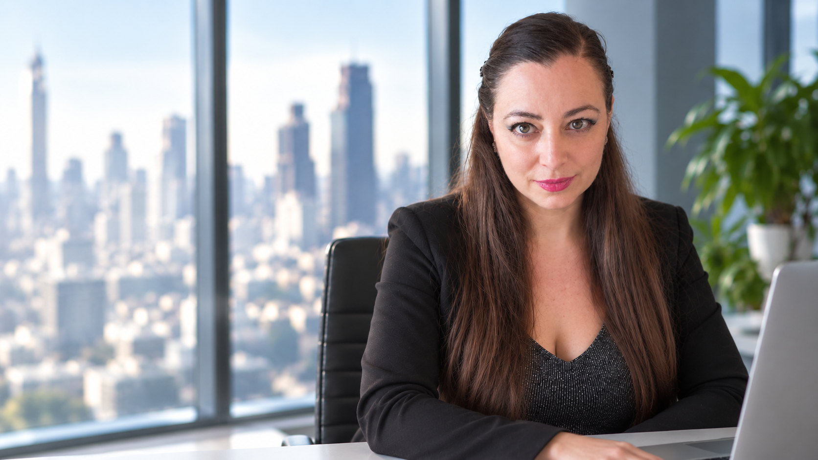Veronica in a modern office
